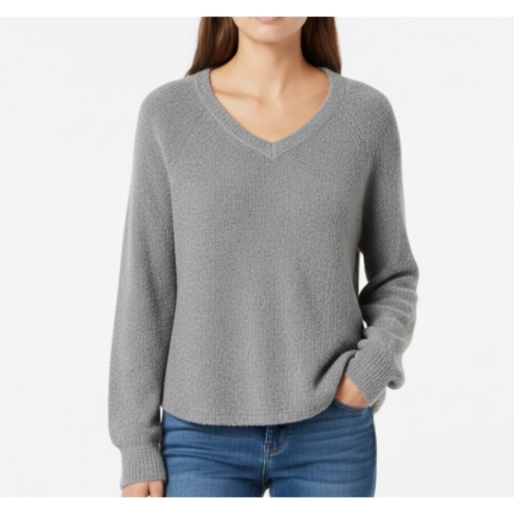 Abercrombie & Fitch Sweater Women’s Size Small Gray‎ V-Neck Long Sleeve NWT y2k